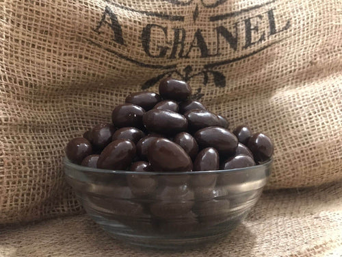 Almendras con chocolate negro a granel - Snack gourmet ecologico A Granel Madrid