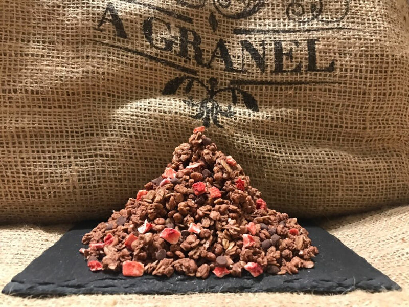 Muesli Crujiente con Chocolate y Frambuesas (Ecológico) a Granel en Madrid