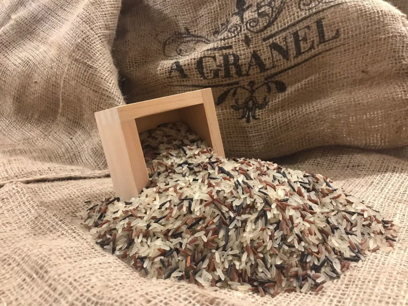 Arroz Tricolor (Rojo, Salvaje y Vaporizado) a Granel en Madrid